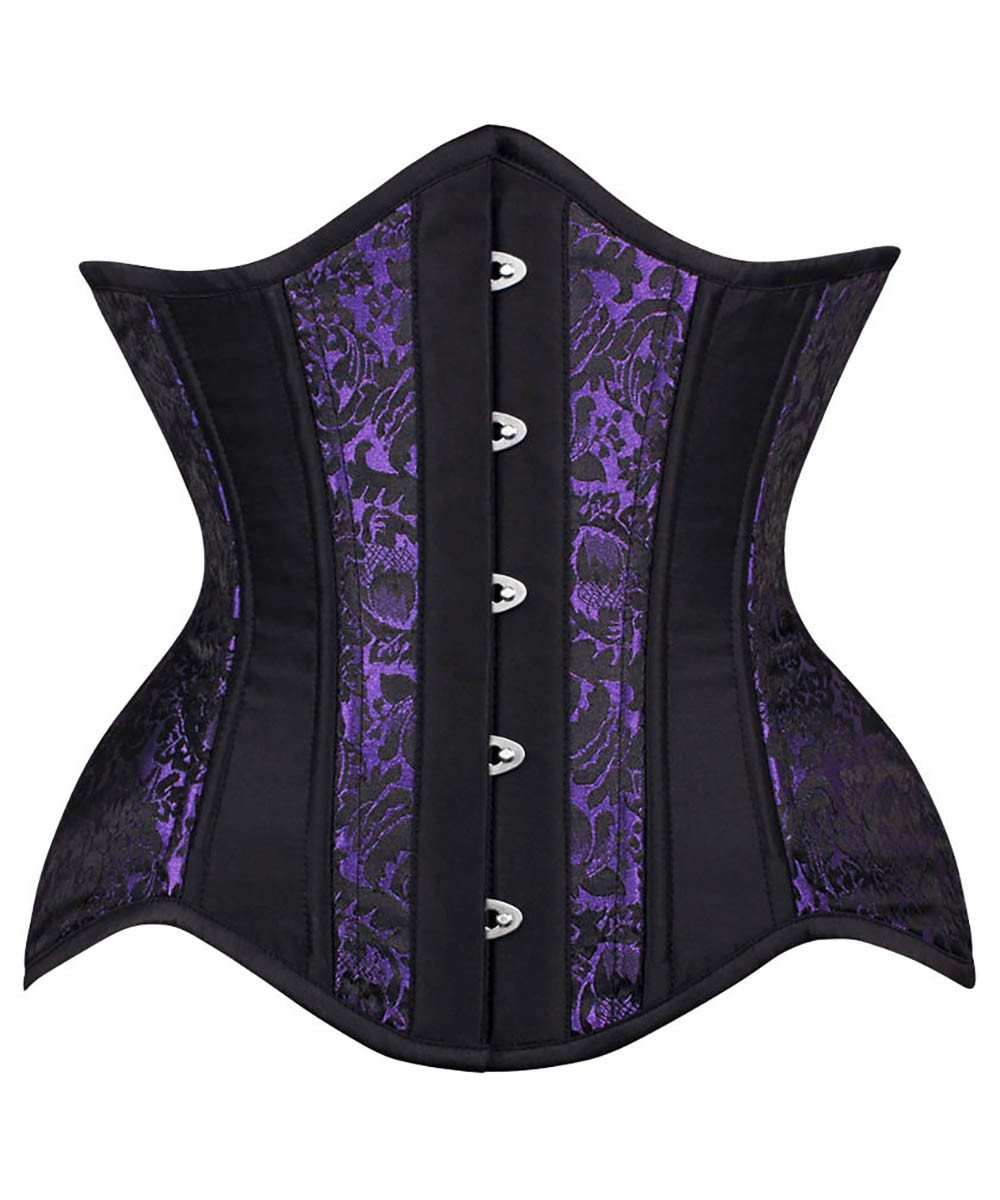 Karrie Purple Waist Training Underbust Curvy Corset