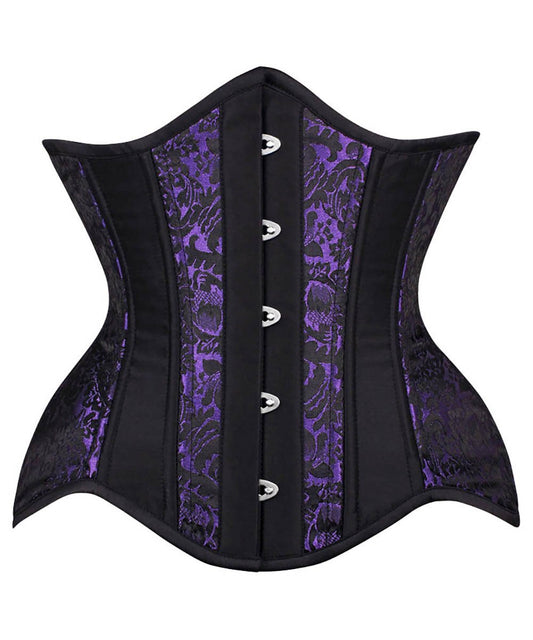 Karrie Purple Waist Training Underbust Curvy Corset