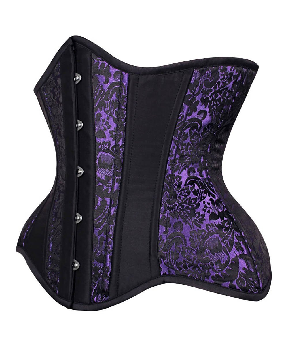 Karrie Purple Waist Training Underbust Curvy Corset