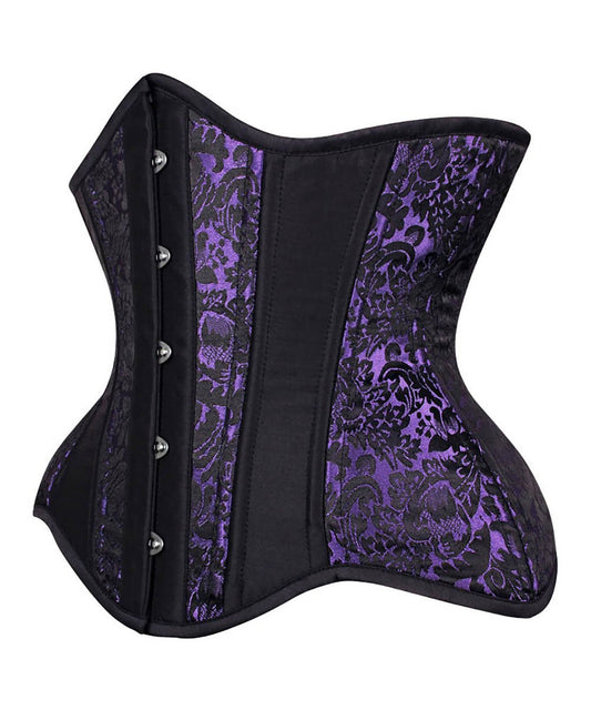 Karrie Purple Waist Training Underbust Curvy Corset