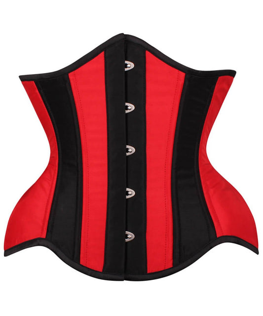 Nevada Curvy Red and Black Waist Training Corset