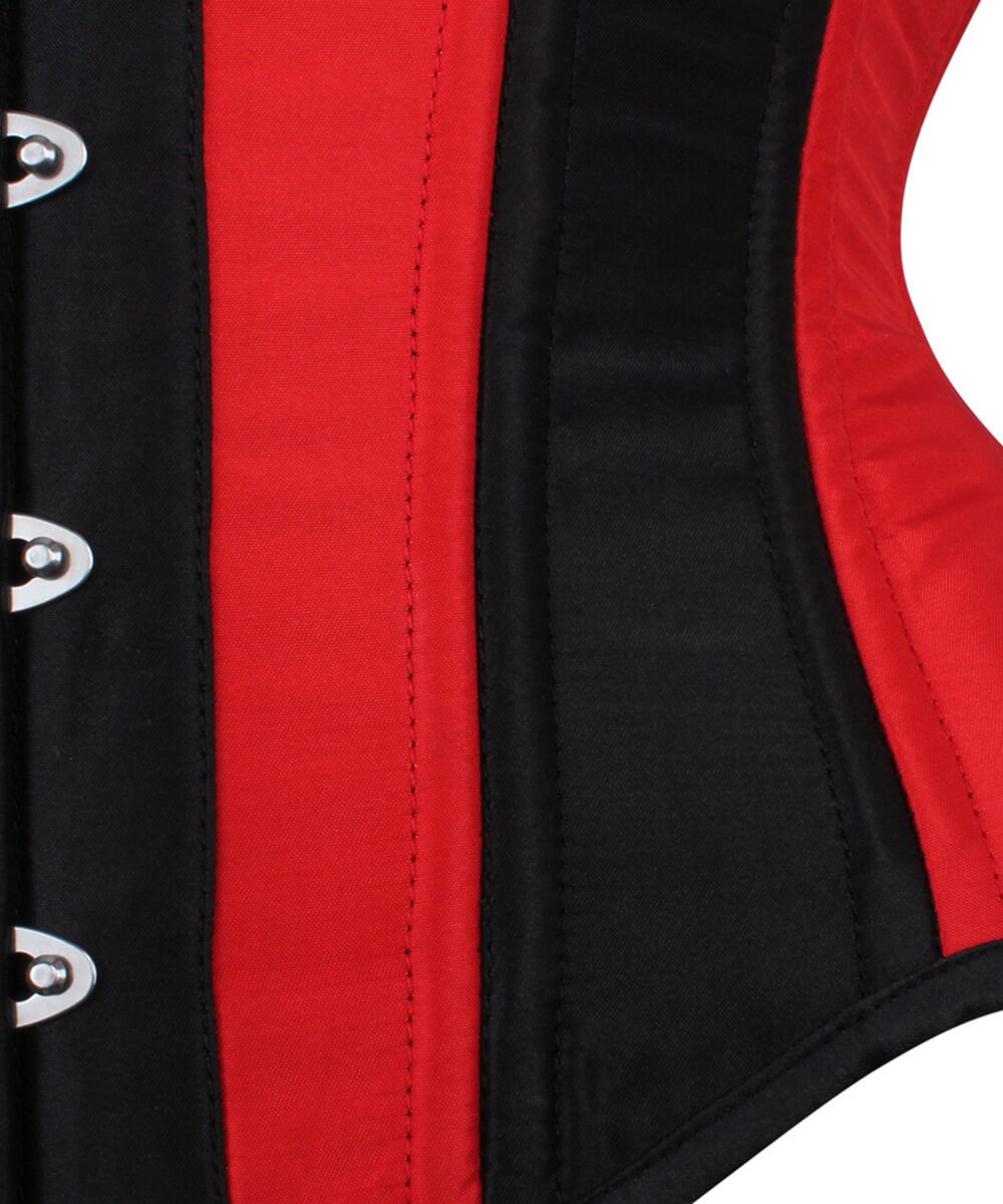 Nevada Curvy Red and Black Waist Training Corset