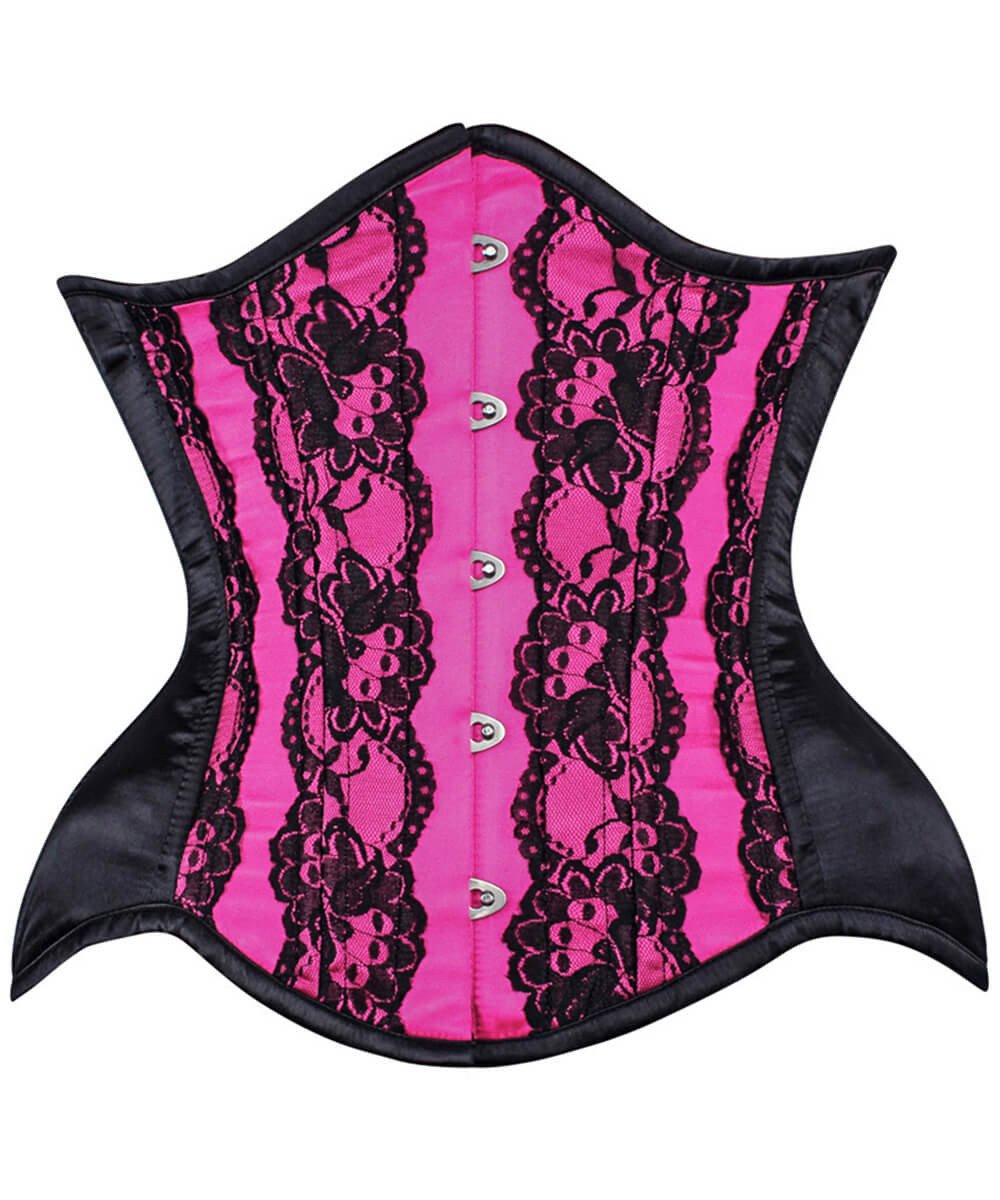Hogan Curvy Magenta Lace Waist Training Corset