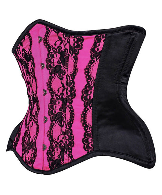 Hogan Curvy Magenta Lace Waist Training Corset