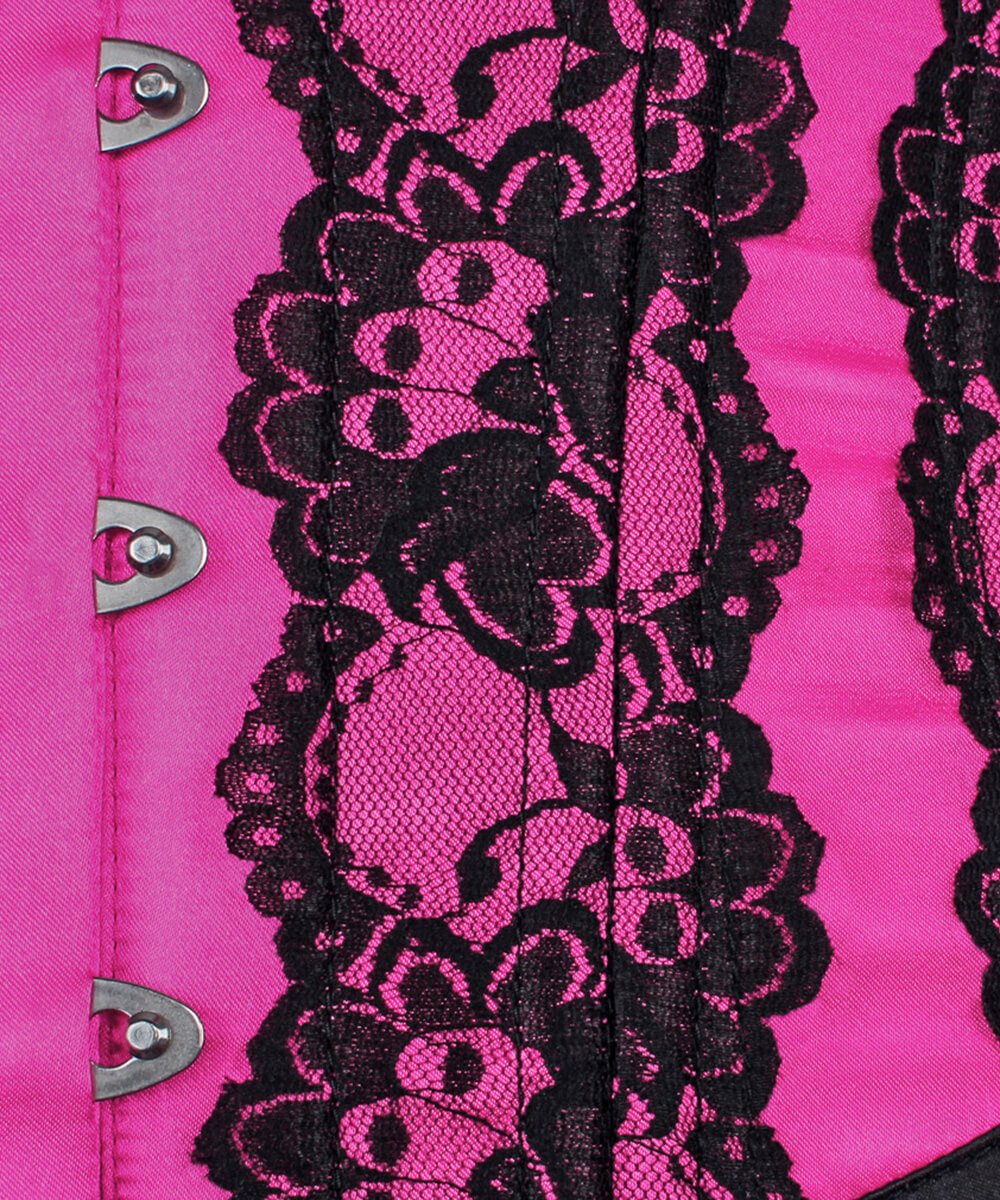 Hogan Curvy Magenta Lace Waist Training Corset