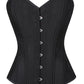 Hnedy Waist Training Black Taffeta Overbust Corset