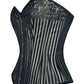 Carles Waist Cincher Overbust Silver Corset