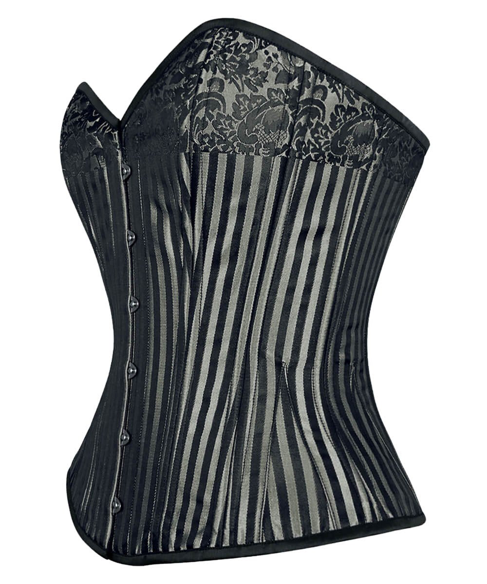 Carles Waist Cincher Overbust Silver Corset