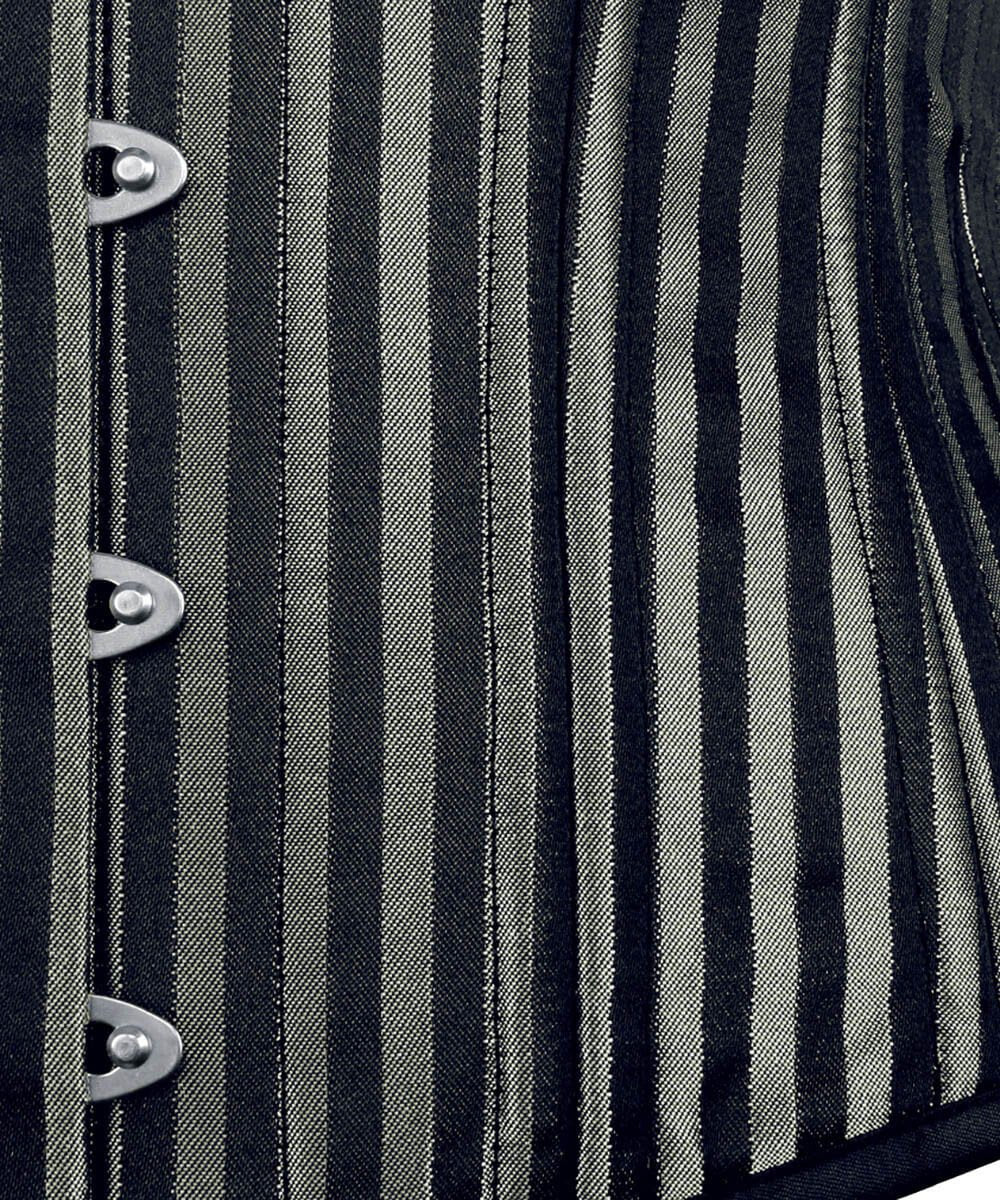 Carles Waist Cincher Overbust Silver Corset