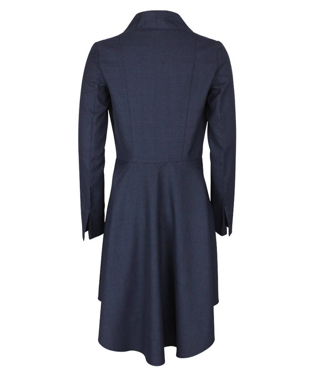 Kayley Plaid Mandarin Collar Coat