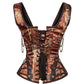 Reneta Steampunk Gear Print Overbust Corset
