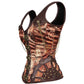 Reneta Steampunk Gear Print Overbust Corset
