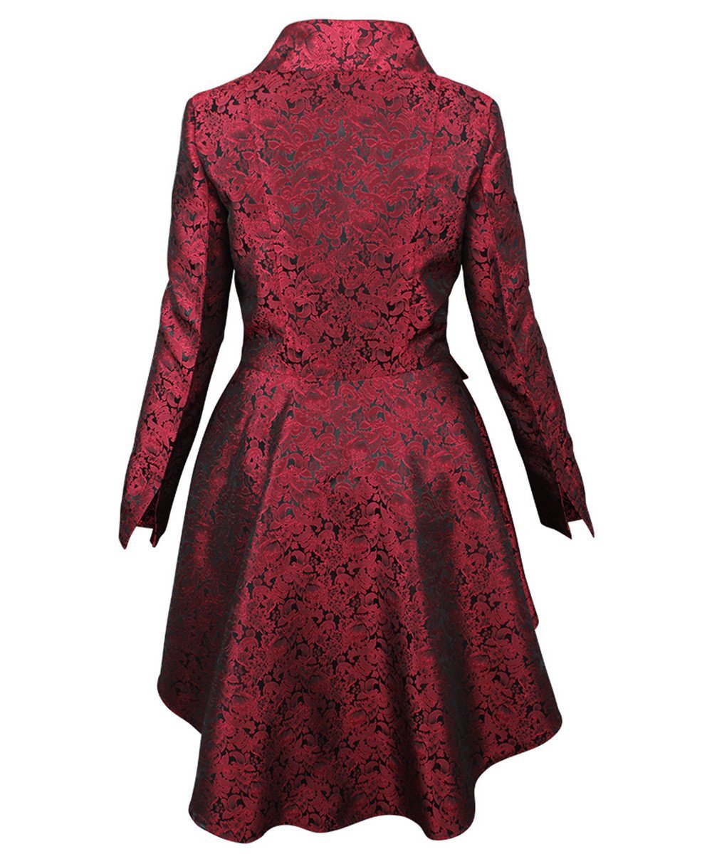 Adoree Brocade Mandarin Collar Coat