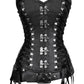 Carisa Criss Cross Black Overbust Corset with Detachable Belt