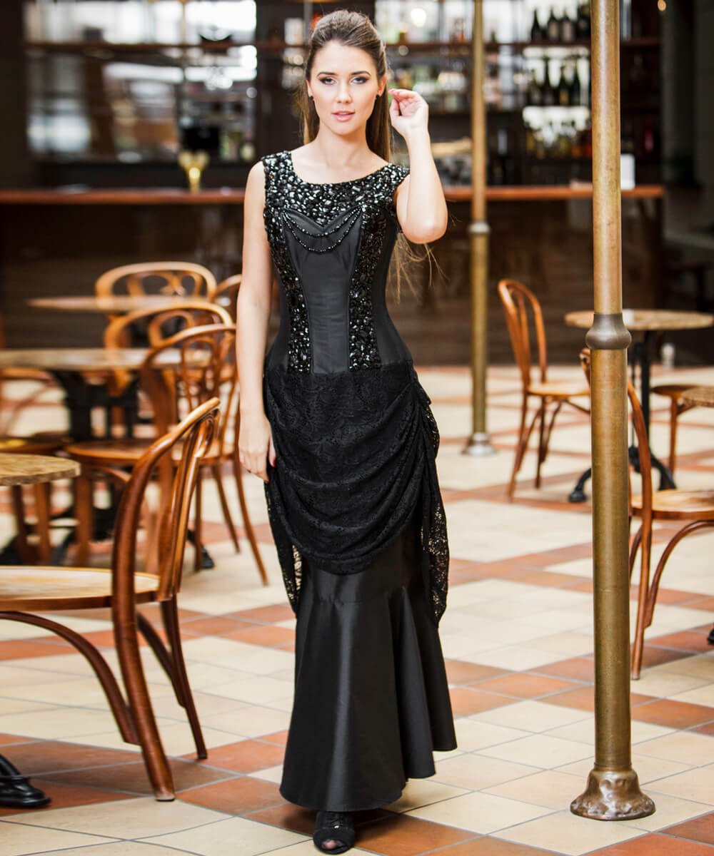 Reece Embroidered Couture Corset Dress