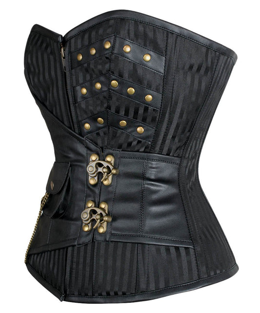 Damina Gothic Overbust Corset with Hanging Chain