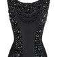 Adojan Embroidered Couture Corset in Taffeta