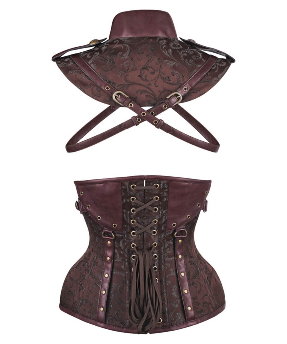 Lerola Steampunk Curvy Waist Training Corset with Bolero