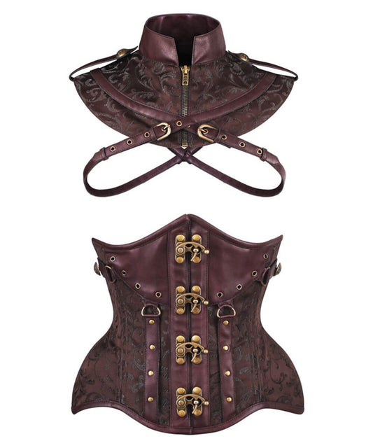 Lerola Steampunk Curvy Waist Training Corset with Bolero