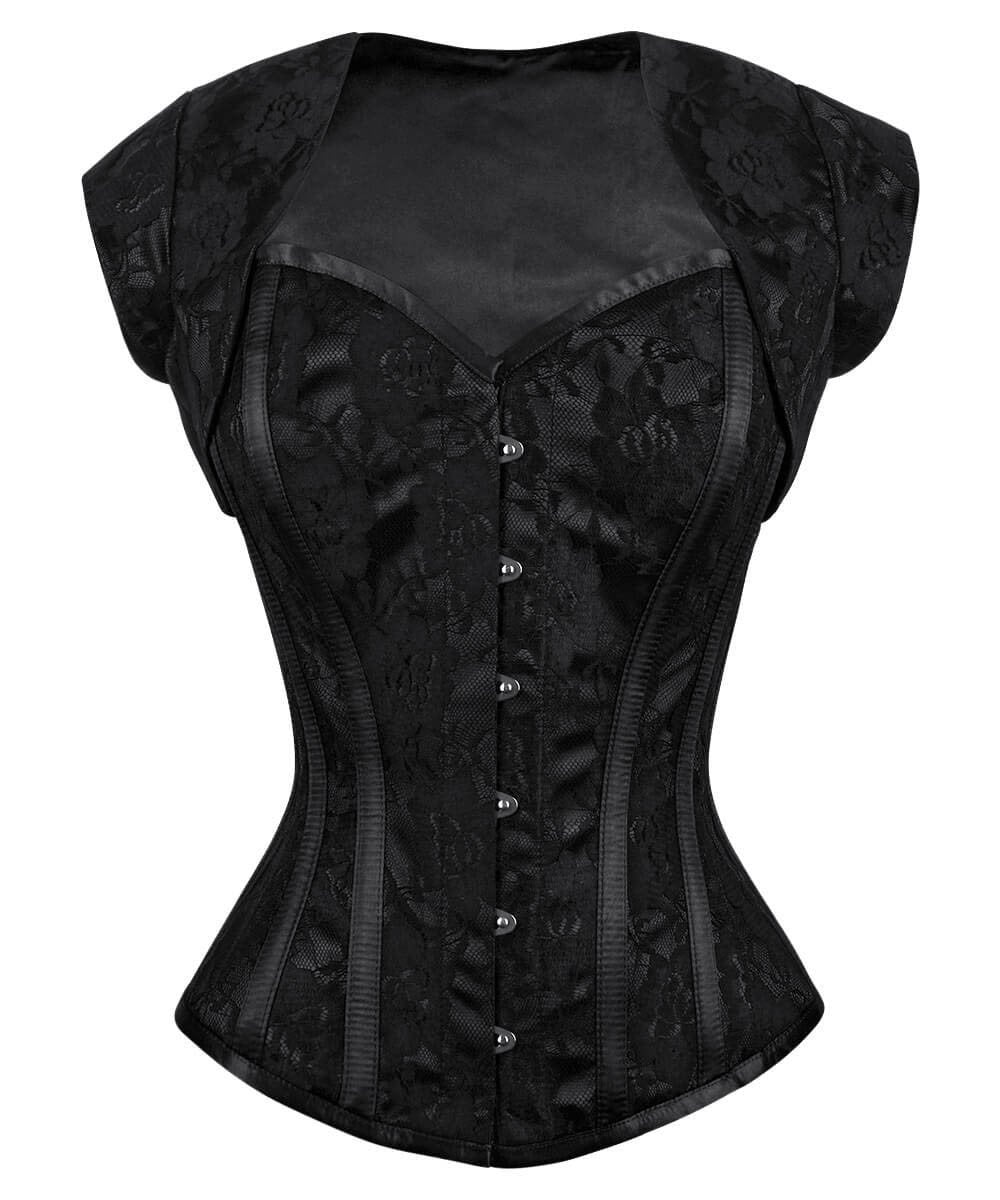 Layton Black Overbust Corset with Bolero Jacket