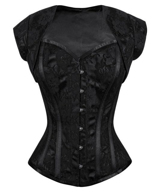 Layton Black Overbust Corset with Bolero Jacket