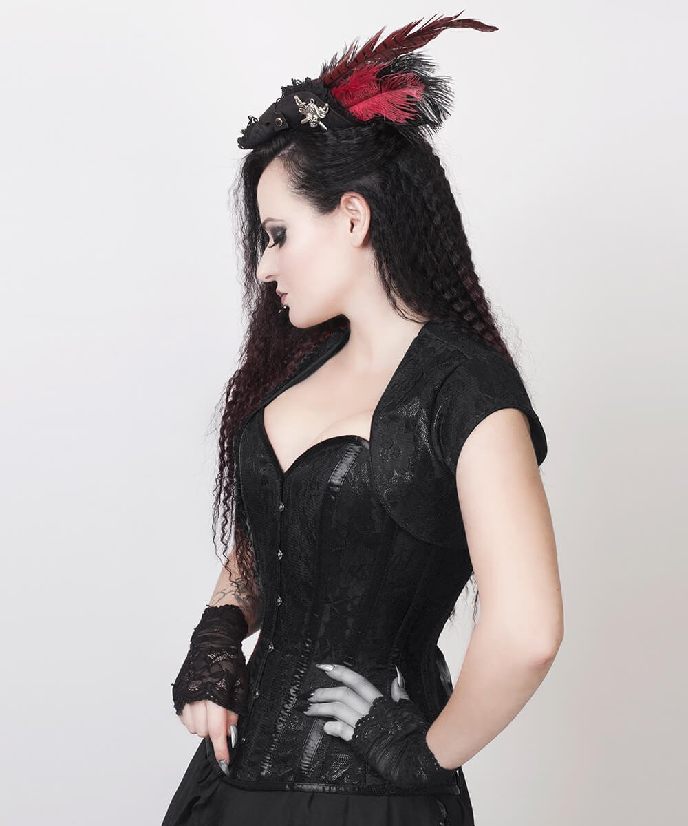 Layton Black Overbust Corset with Bolero Jacket