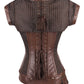 Adoria Steampunk Overbust Brown Corset with Detachable Belt