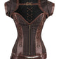 Adoria Steampunk Overbust Brown Corset with Detachable Belt