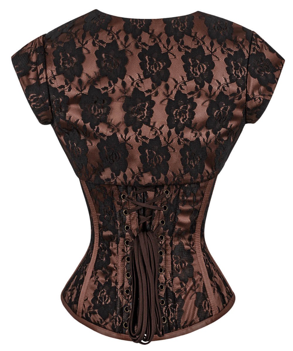 Celeste Brown Overbust Corset with Bolero Jacket
