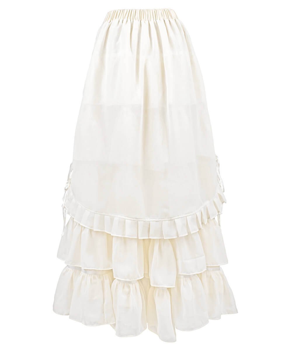 Agam Ivory Long Victorian Inspired Skirt