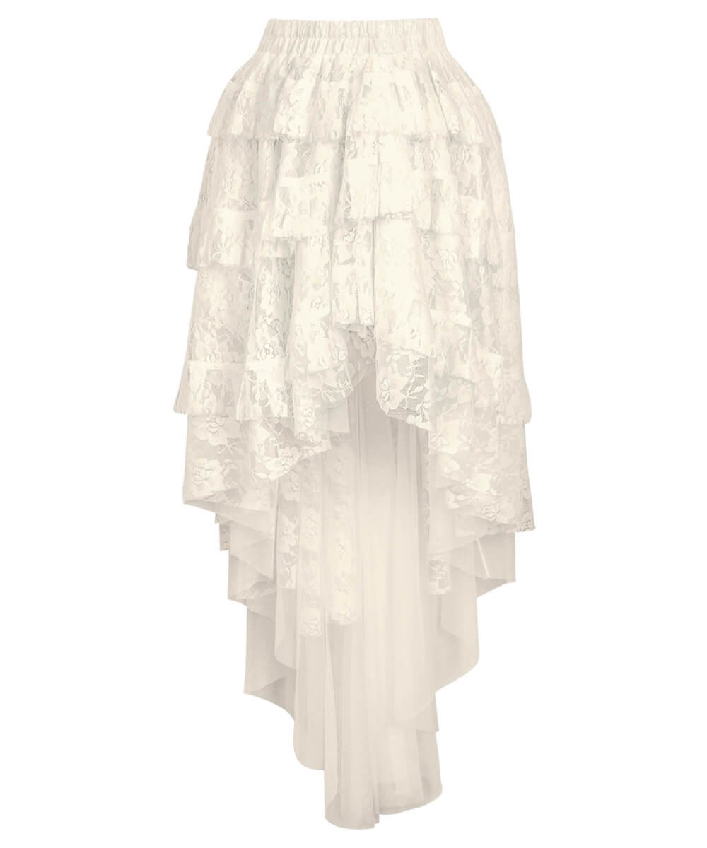 Ciera Ivory Burlesque Lace Skirt