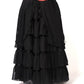 Caelius Black Long Victorian Inspired Skirt