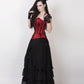 Caelius Black Long Victorian Inspired Skirt