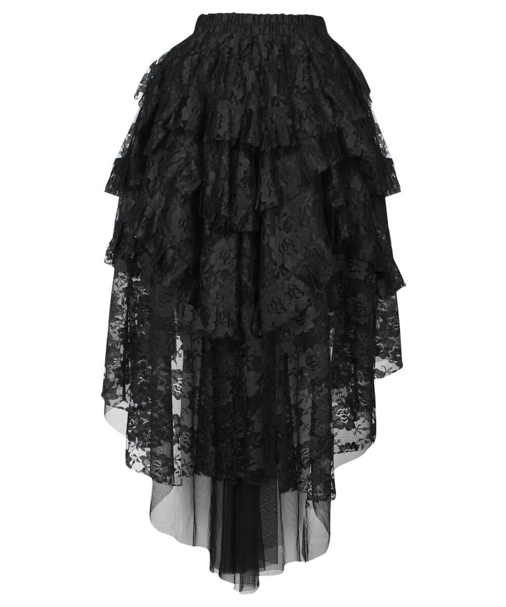 Feofil Burlesque Skirt in Black Lace