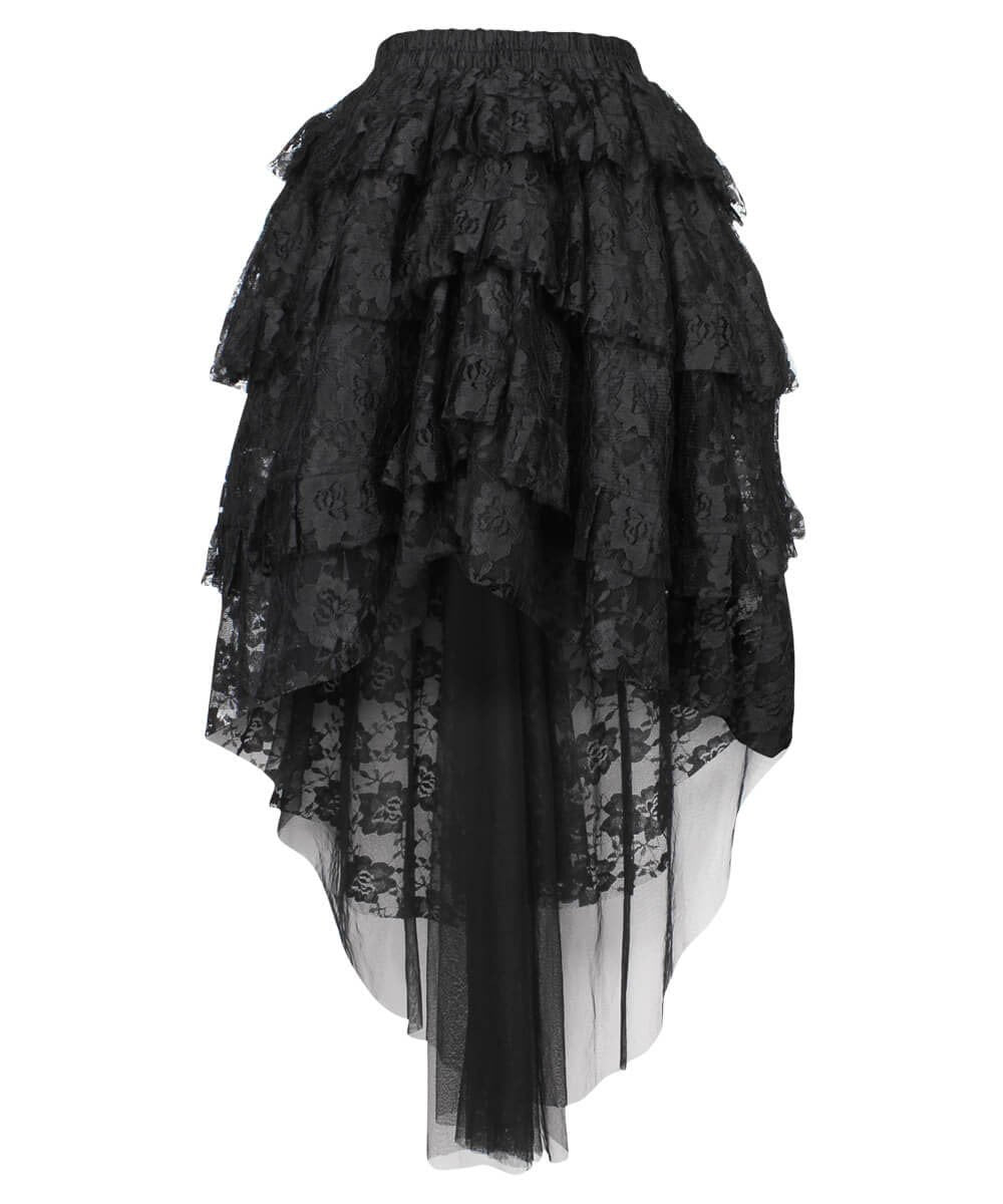 Feofil Burlesque Skirt in Black Lace