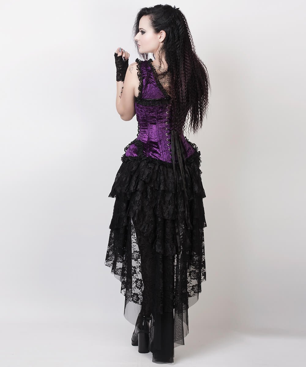 Feofil Burlesque Skirt in Black Lace