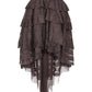 Akamu Brown Burlesque Lace Skirt