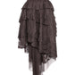 Akamu Brown Burlesque Lace Skirt
