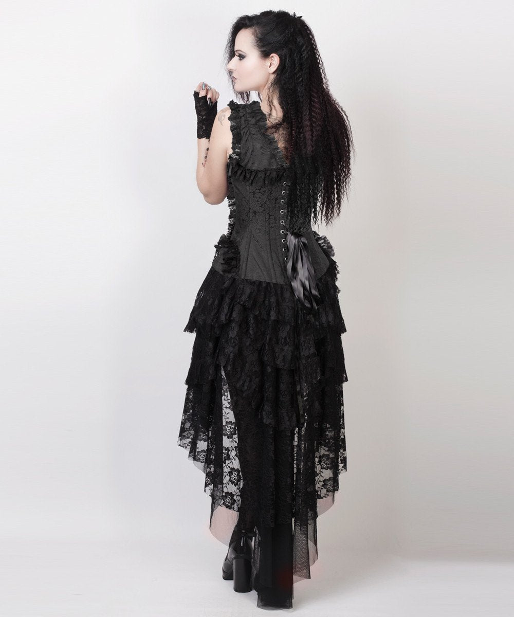 Leontiy Victorian Inspired Black Corset Dress