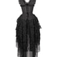 Leontiy Victorian Inspired Black Corset Dress