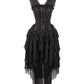Leontiy Victorian Inspired Black Corset Dress