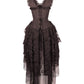 Ronnie Victorian Inspired Brown Corset Dress