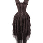 Ronnie Victorian Inspired Brown Corset Dress