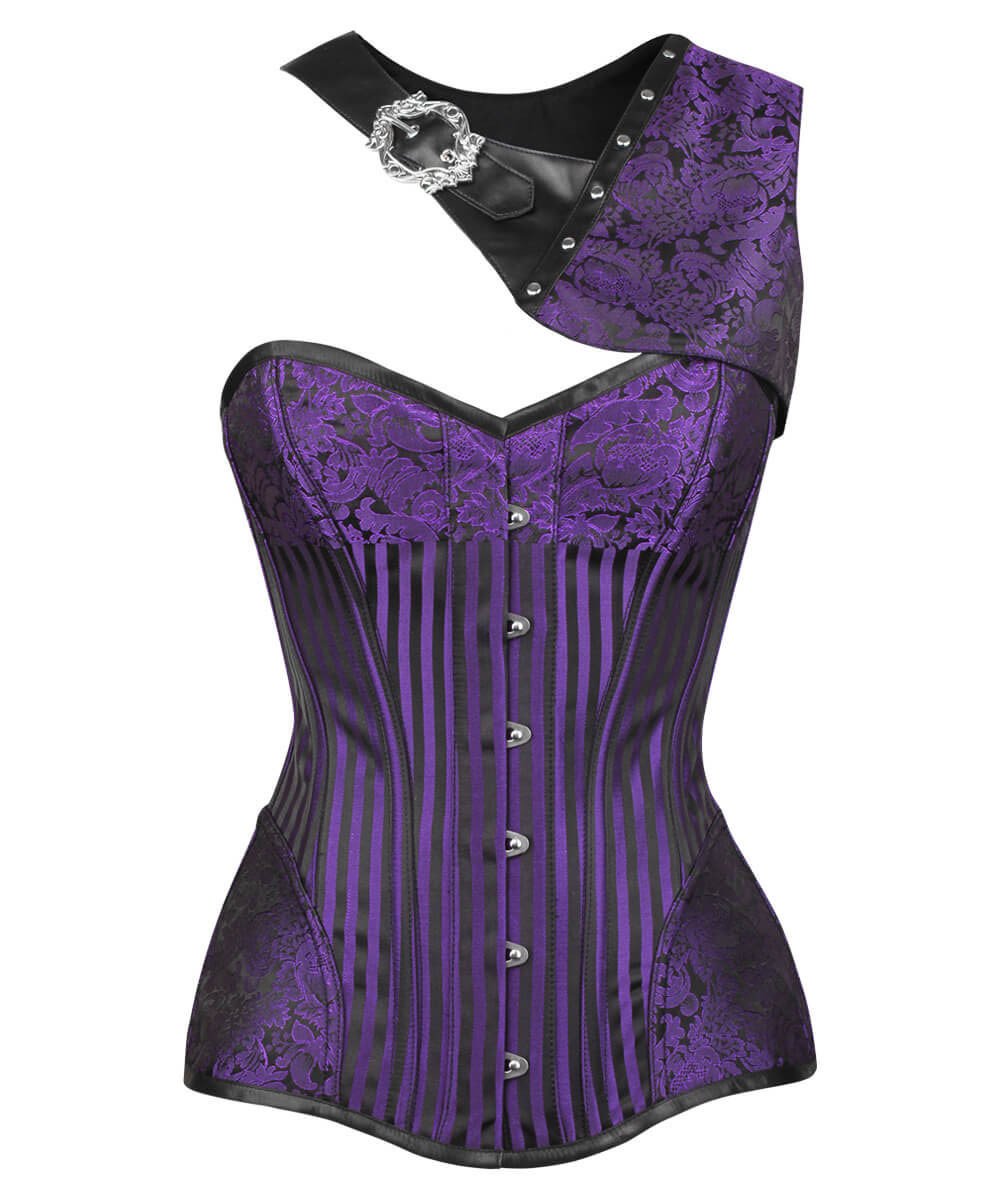 Flore Purple Brocade Gothic Corset with Bolero