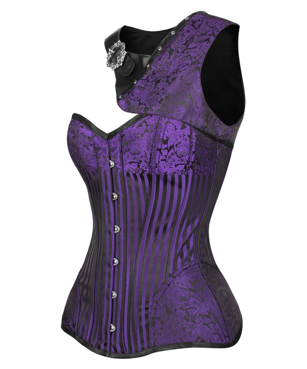 Flore Purple Brocade Gothic Corset with Bolero