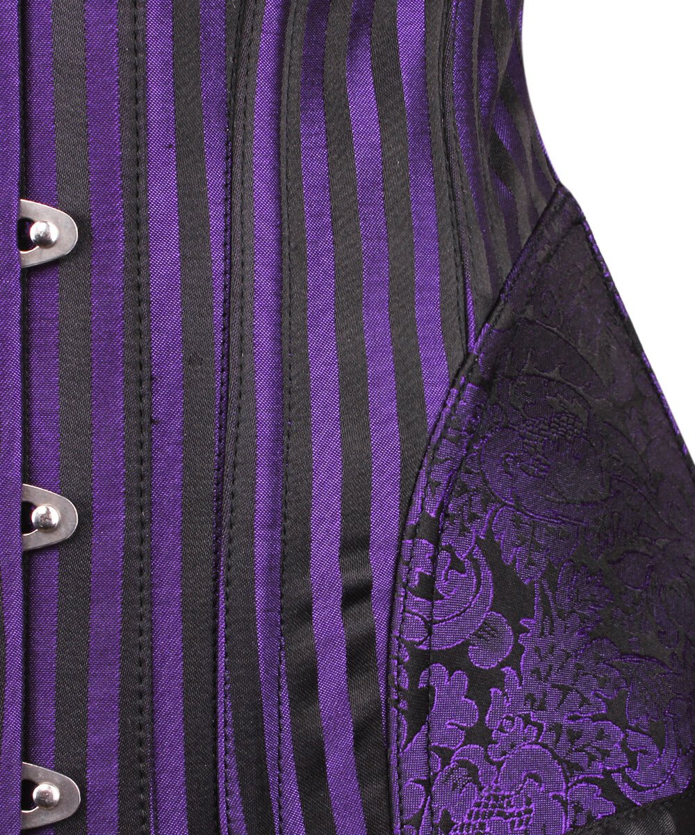 Flore Purple Brocade Gothic Corset with Bolero