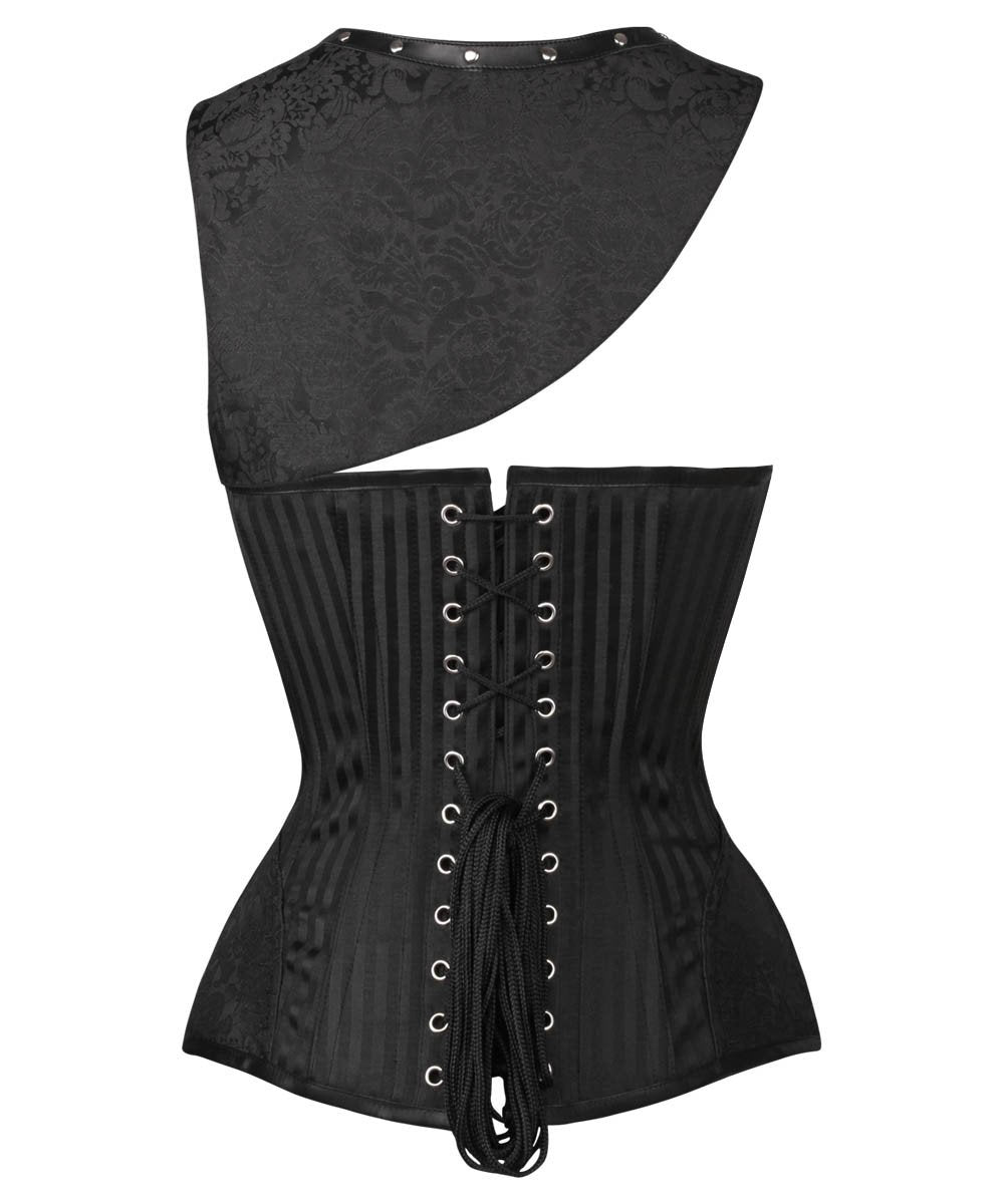 Lavonne Black Brocade Gothic Corset with Bolero