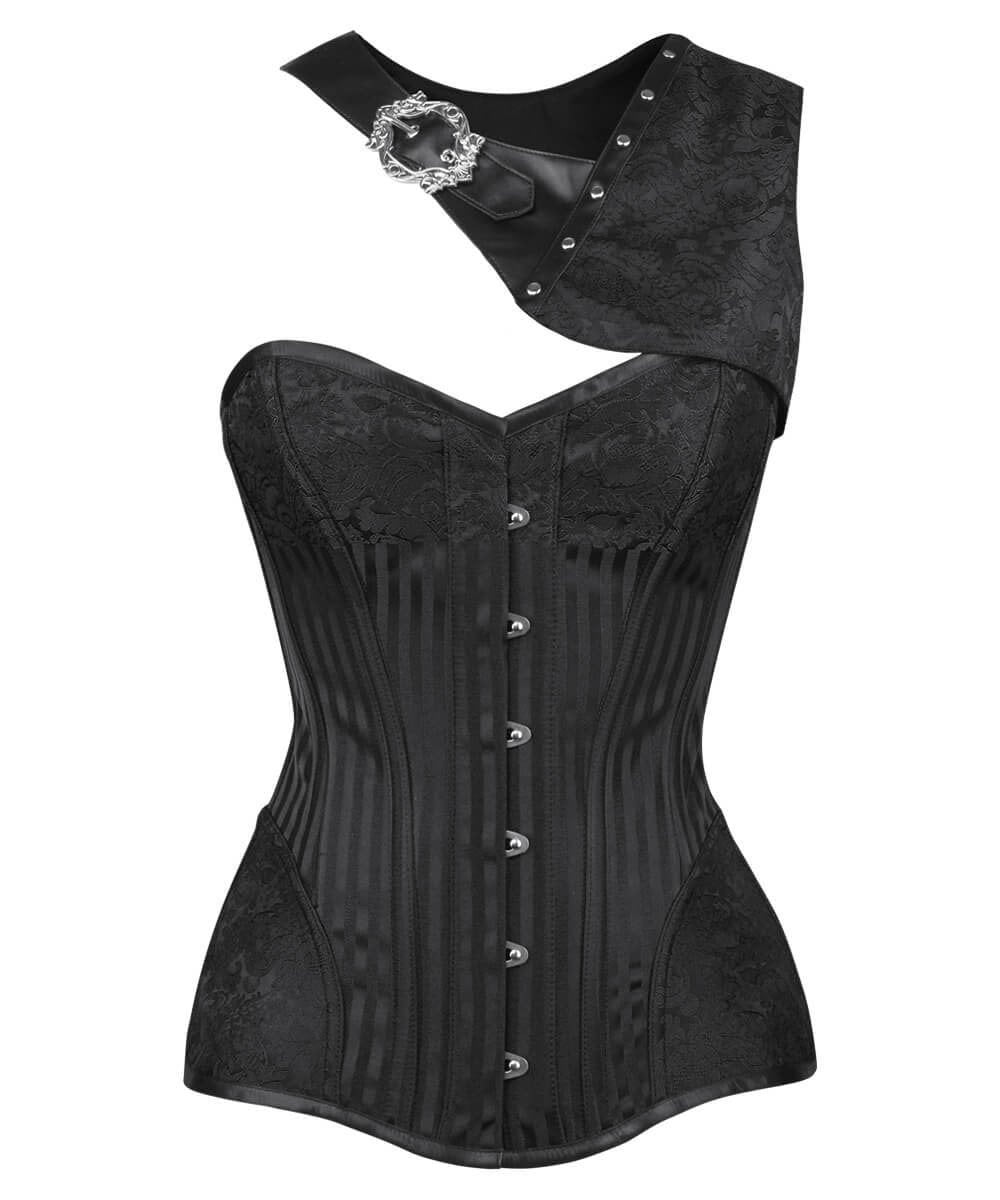 Lavonne Black Brocade Gothic Corset with Bolero