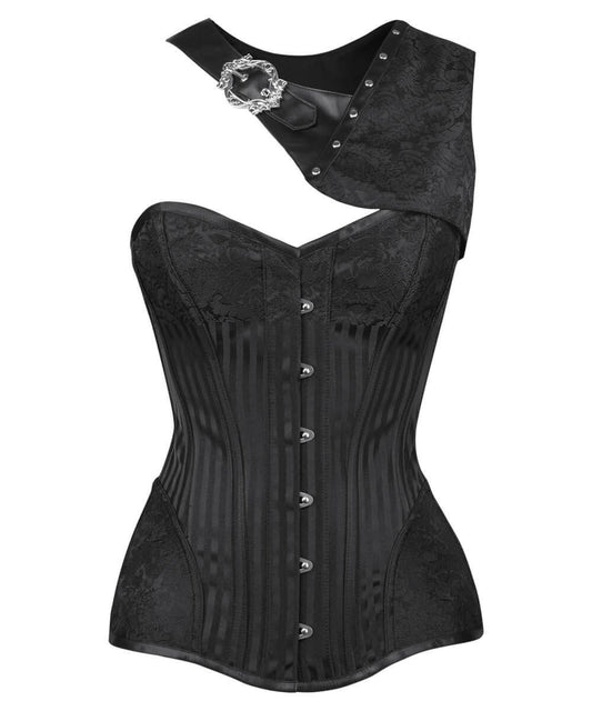 Lavonne Black Brocade Gothic Corset with Bolero