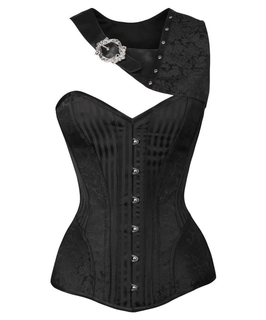 Roddy Gothic Black Brocade Corset with Bolero